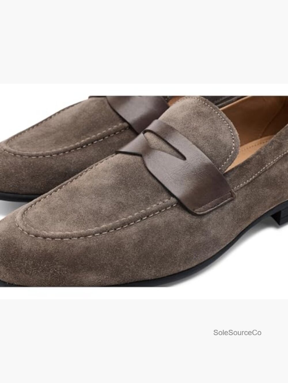 Men's Leather Slip-On Loafer Moc Toe Penny Loafers Casual - Picture 6 of 7